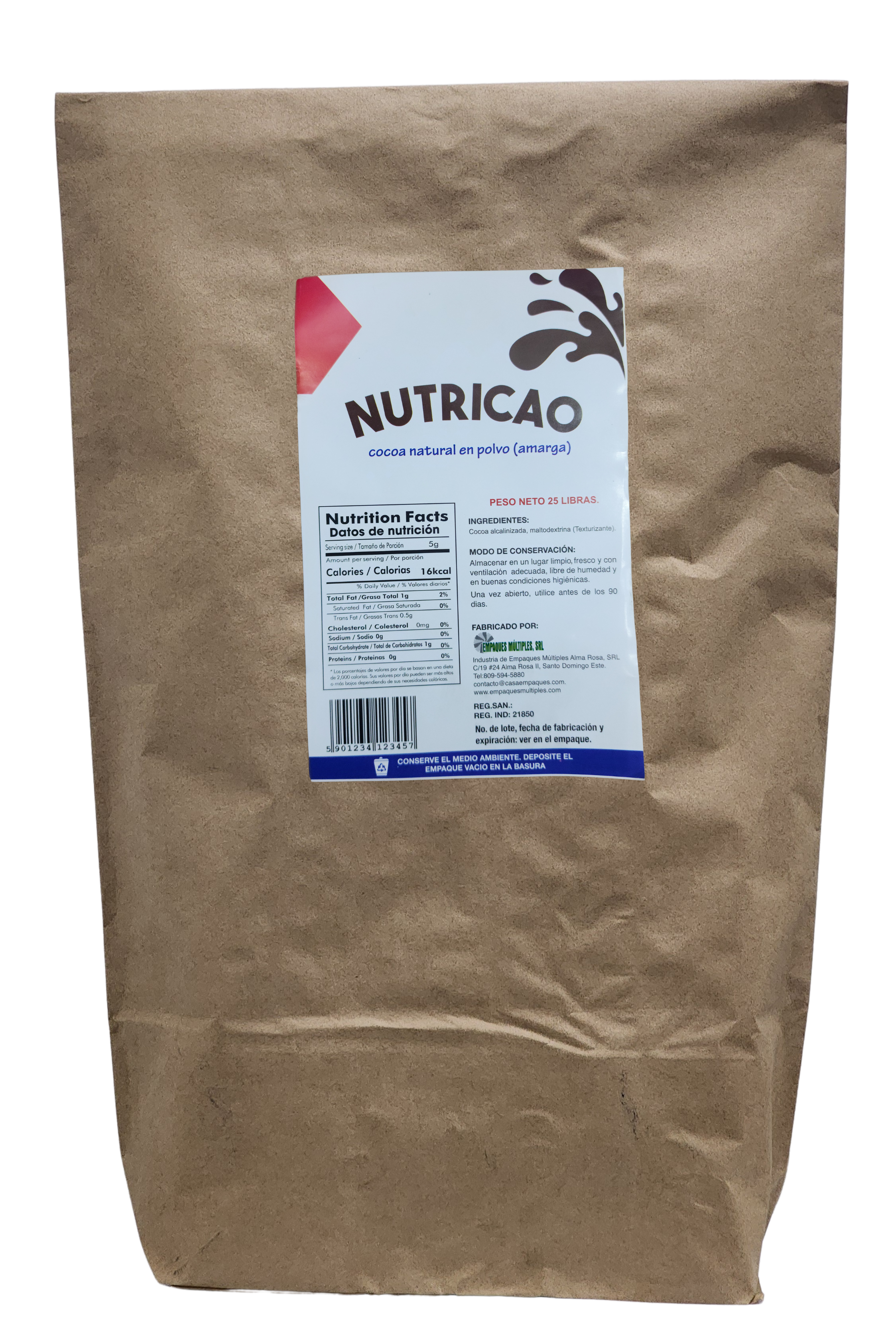 Nutricao Cocoa Amarga 25 lb